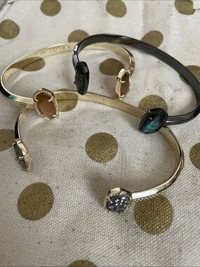 Set of 3 Kendra Scott cuff bracelets